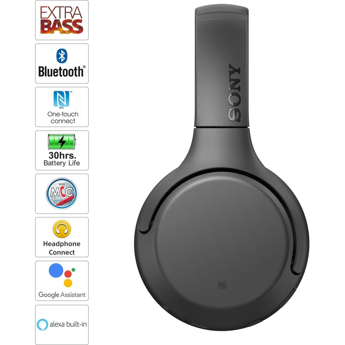 Sony WH-XB700 Wireless Bluetooth On Ear Headphone with Mic